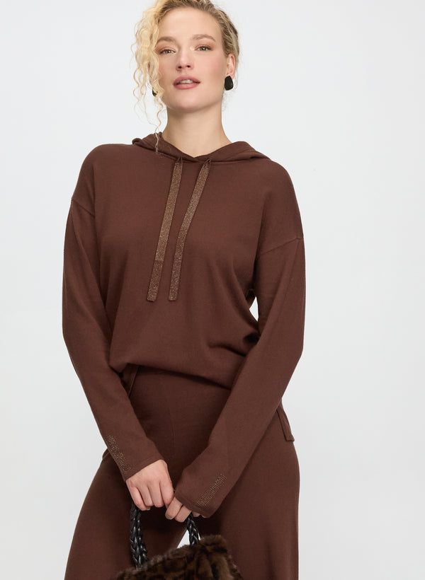 laura Hooded Knit Pullover