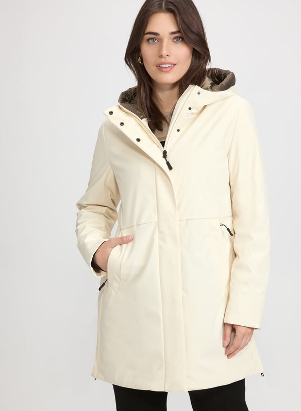 Laura Hooded Transitional Coat