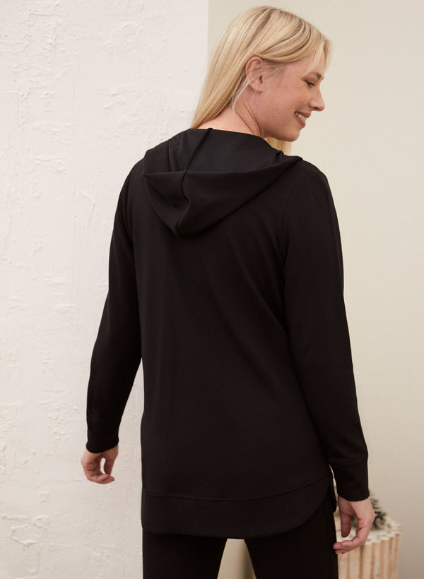 Laura Hooded Zip Front Sweatshirt