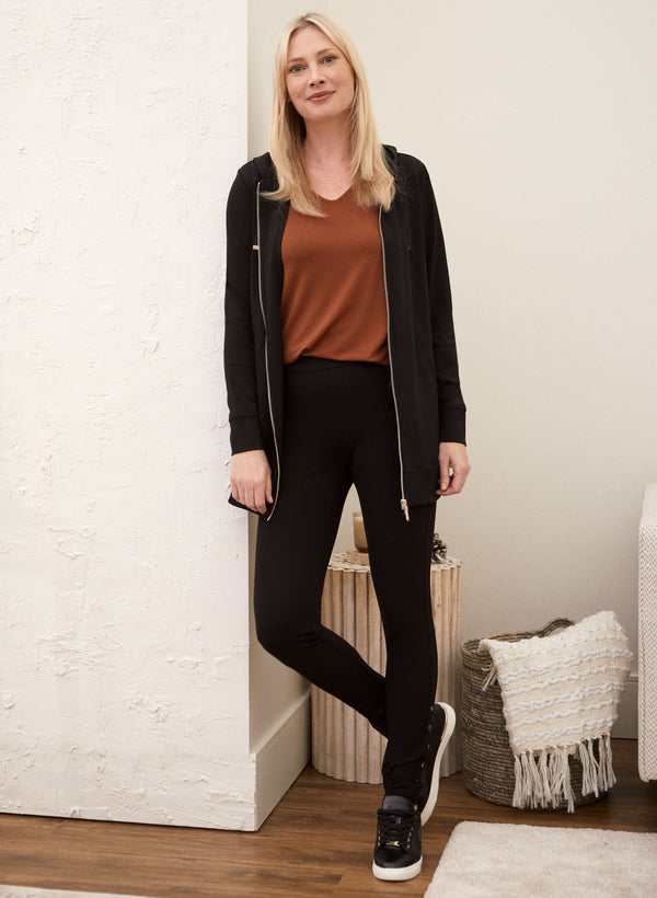 Laura Hooded Zip Front Sweatshirt