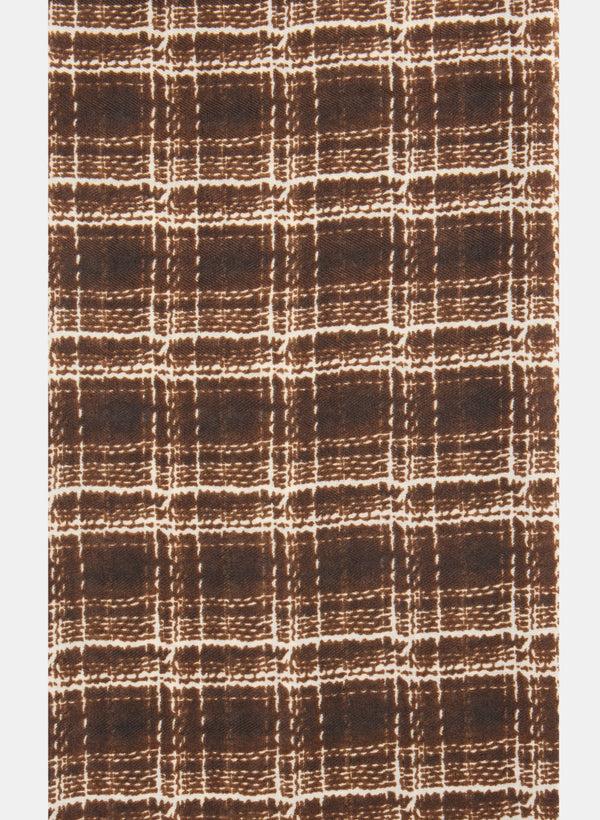 Laura Houndstooth & Plaid Print Scarf