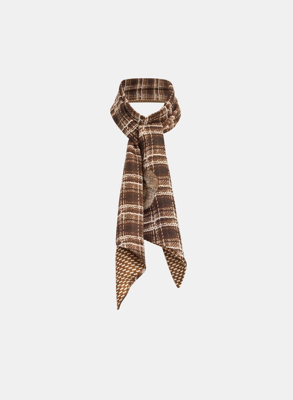 laura Houndstooth & Plaid Print Scarf