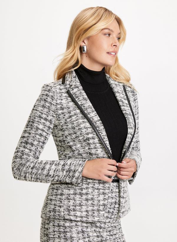 Laura Houndstooth Print Blazer