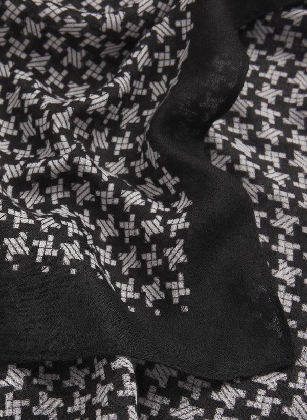 Laura Houndstooth Print Scarf