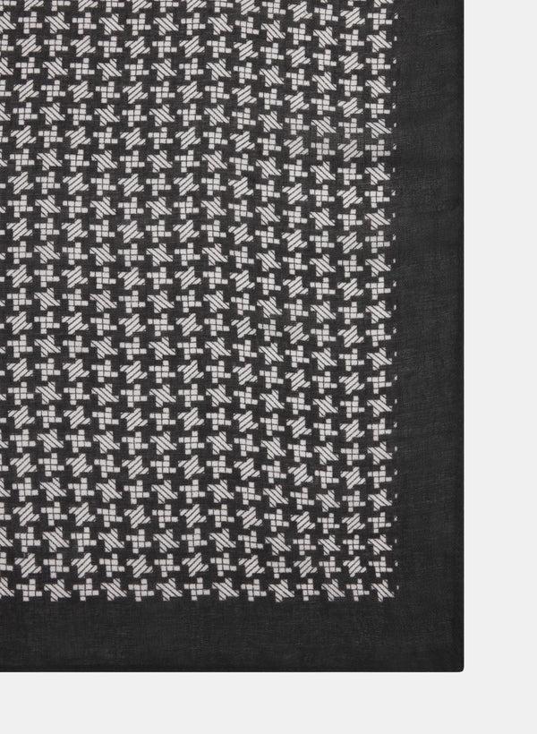 Laura Houndstooth Print Scarf