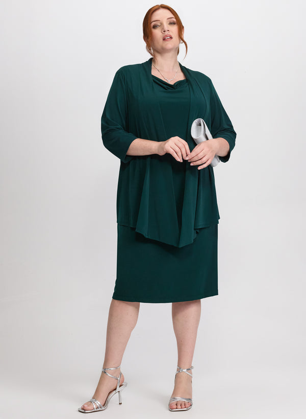 Laura Illusion Layered Jersey Dress