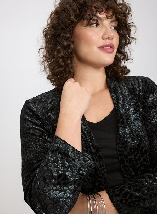 Laura Iridescent Leopard Motif Cardigan