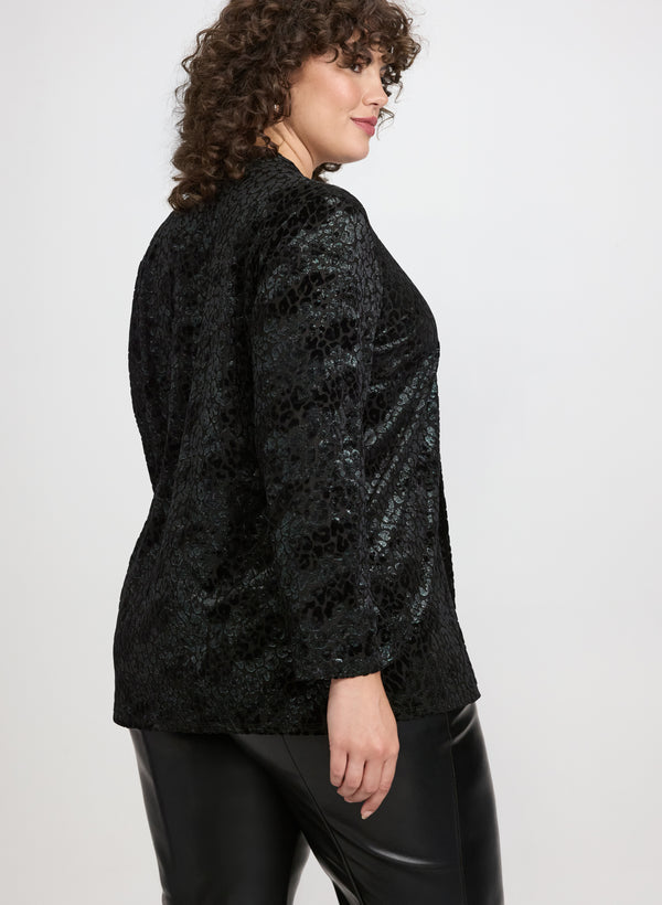 Laura Iridescent Leopard Motif Cardigan