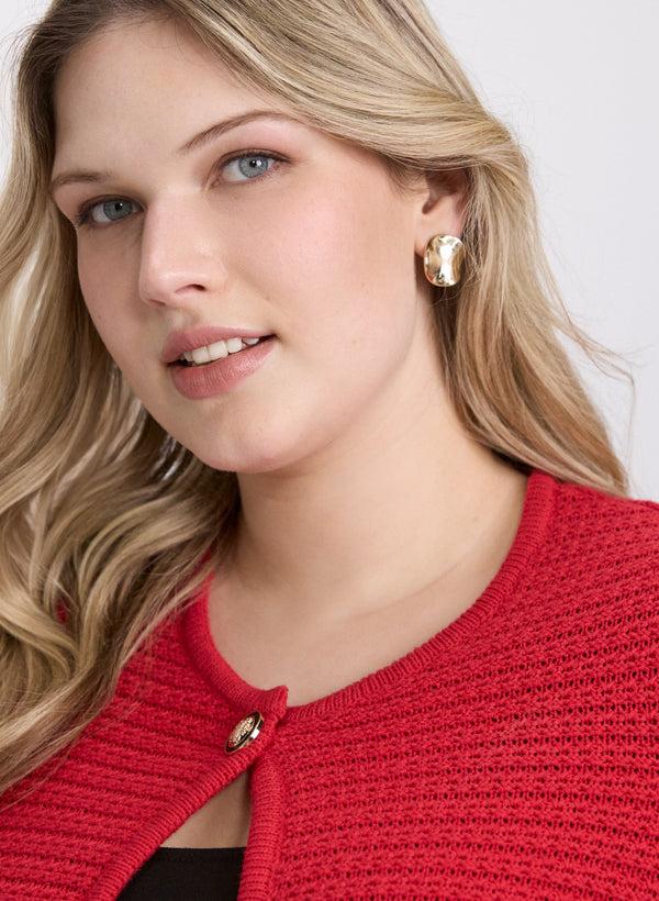 Laura Irregular Button Earrings
