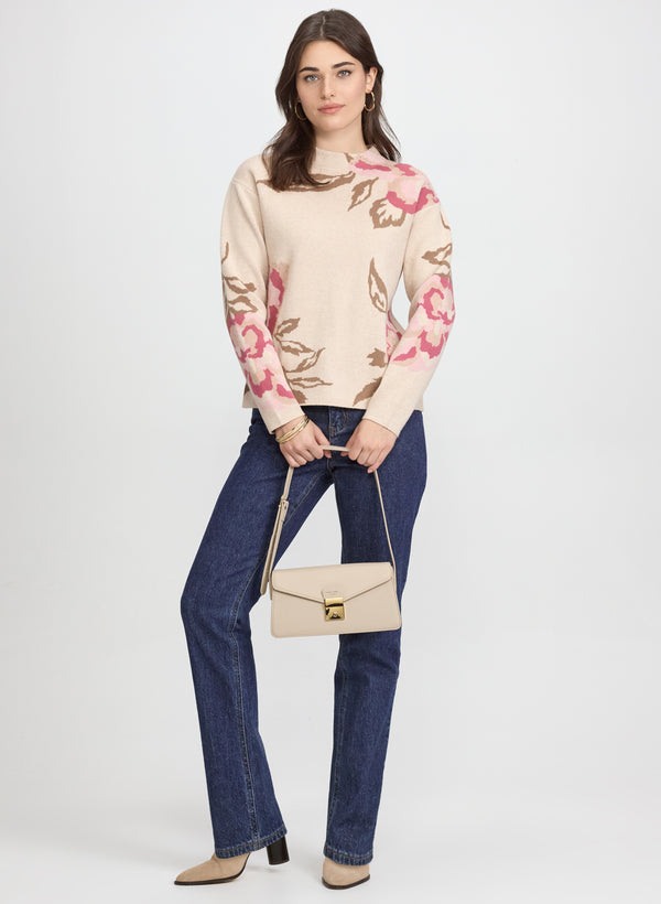Laura Jacquard Floral Pullover