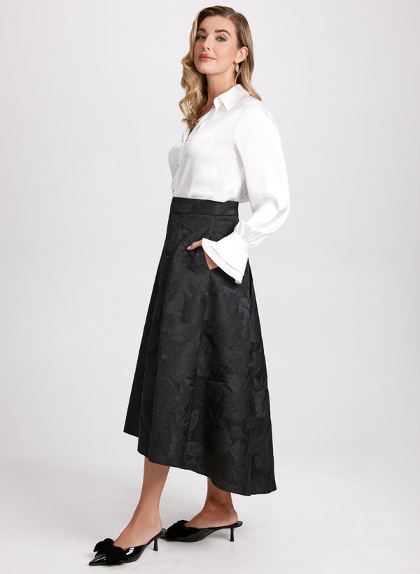 Laura Jacquard Midi Skirt