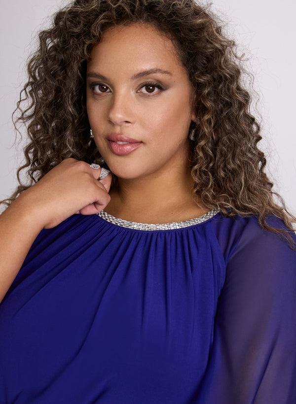 Laura Jersey Dress & Chiffon Cape