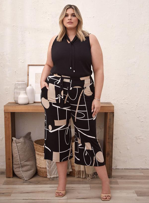 Laura Joseph Ribkoff - Abstract Print Culotte Pants