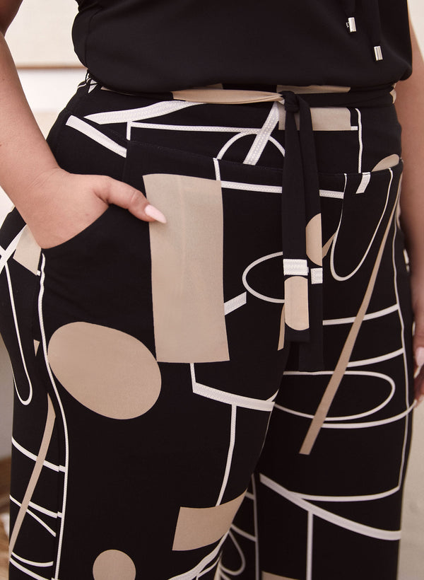 Laura Joseph Ribkoff - Abstract Print Culotte Pants