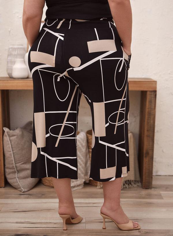 Laura Joseph Ribkoff - Abstract Print Culotte Pants