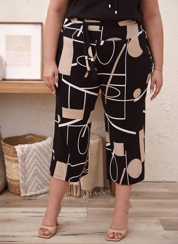 laura Joseph Ribkoff - Abstract Print Culotte Pants