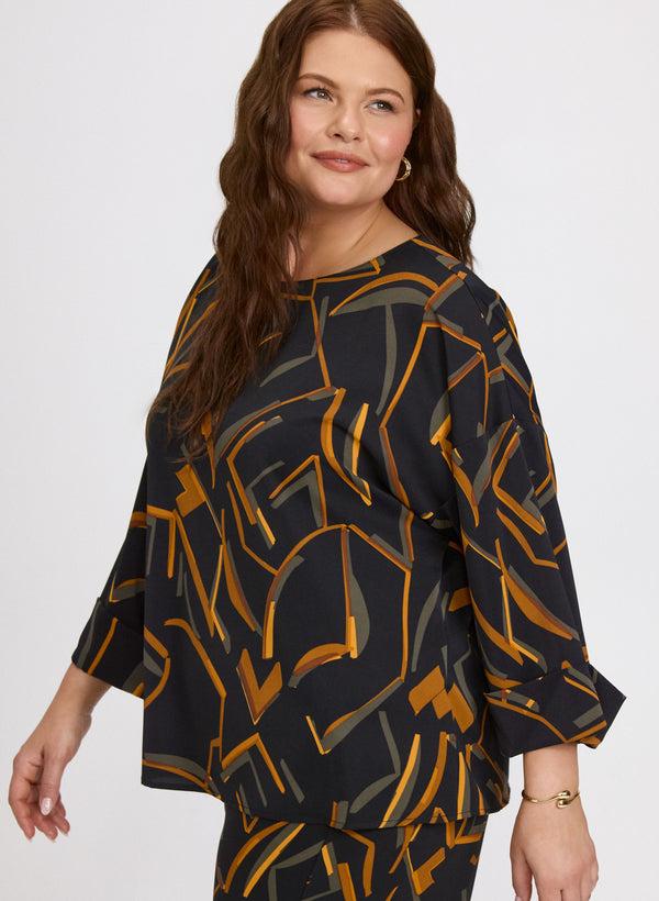 Laura Joseph Ribkoff - Abstract Striped Blouse