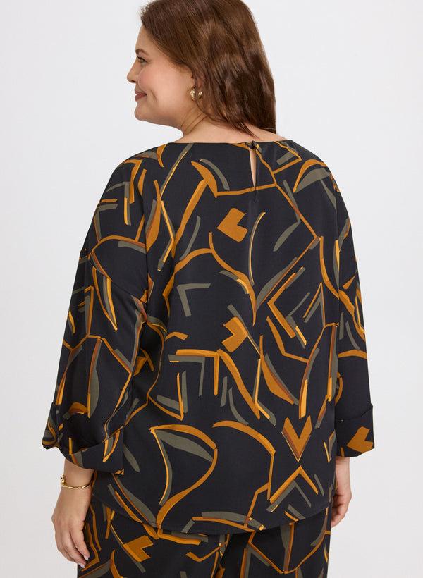 Laura Joseph Ribkoff - Abstract Striped Blouse