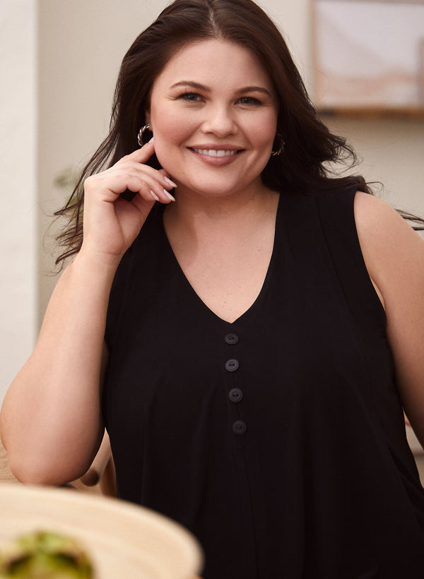 Laura Joseph Ribkoff - Asymmetric Button Front Tunic