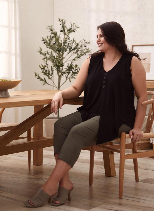 Laura Joseph Ribkoff - Asymmetric Button Front Tunic