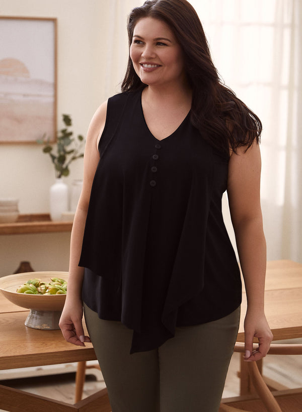 laura Joseph Ribkoff - Asymmetric Button Front Tunic