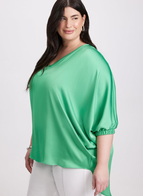 Laura Joseph Ribkoff - Asymmetric Satin Blouse