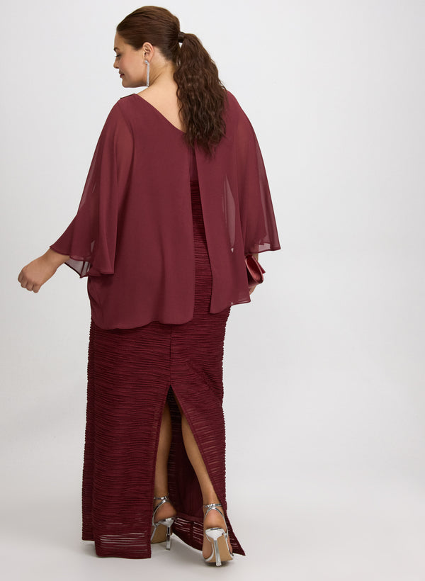 Laura Joseph Ribkoff - Capelet Overlay Dress