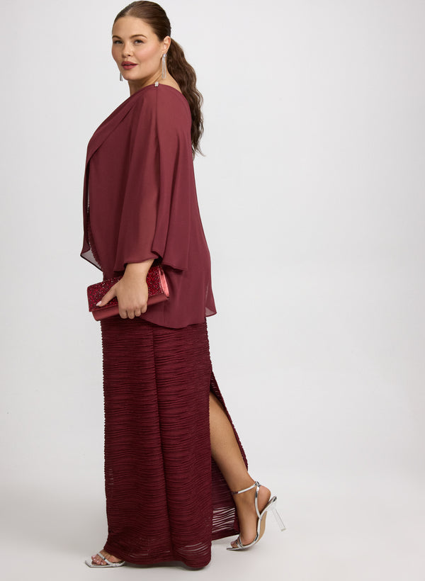 Laura Joseph Ribkoff - Capelet Overlay Dress