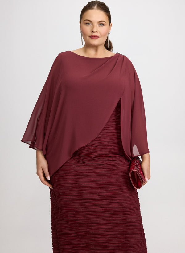 Laura Joseph Ribkoff - Capelet Overlay Dress