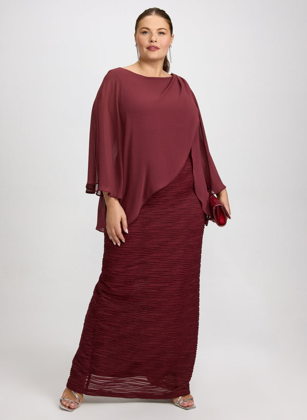 laura Joseph Ribkoff - Capelet Overlay Dress