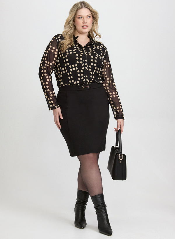 Laura Joseph Ribkoff - Chain-Link Detail Skirt