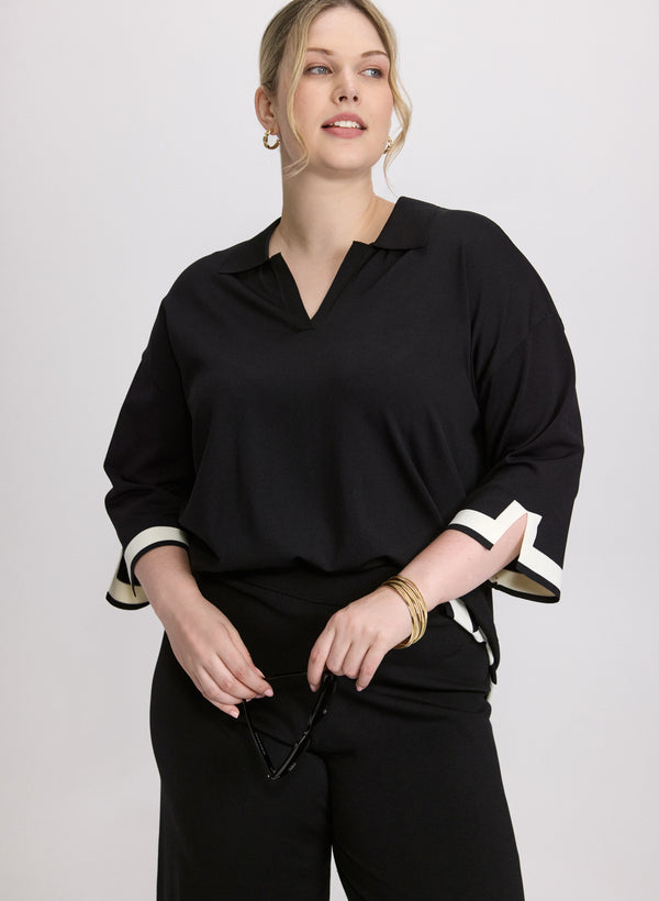 Laura Joseph Ribkoff - Contrast Trim Sweater