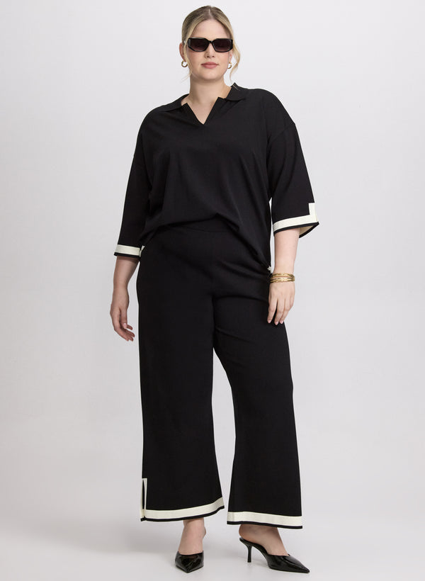 Laura Joseph Ribkoff - Contrast Trim Sweater