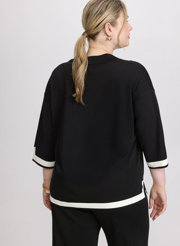 Laura Joseph Ribkoff - Contrast Trim Sweater