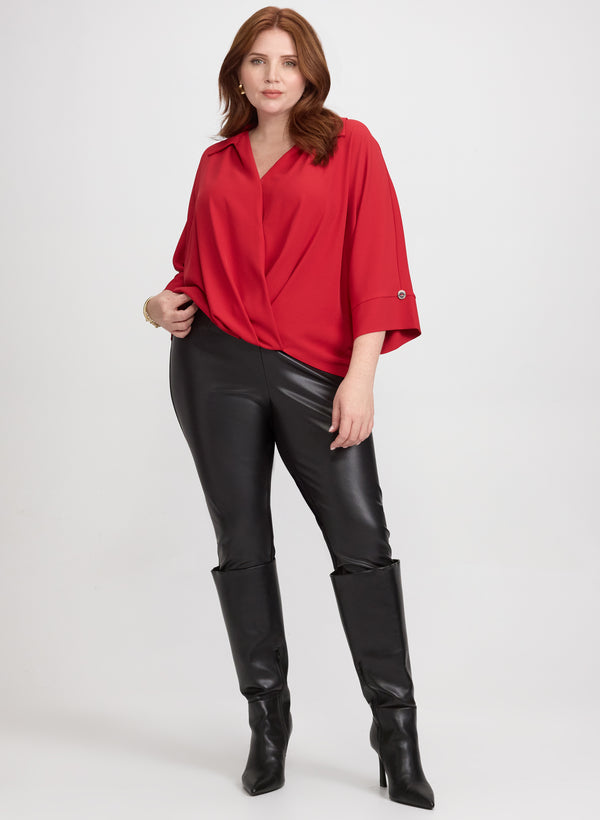 Laura Joseph Ribkoff - Crossover Blouse