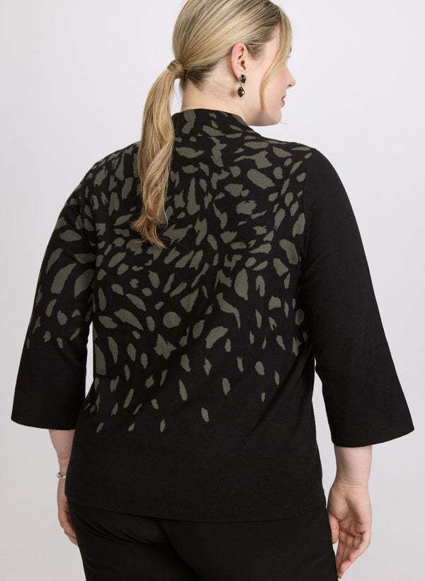 Laura Joseph Ribkoff - Dot Print Jacquard Sweater
