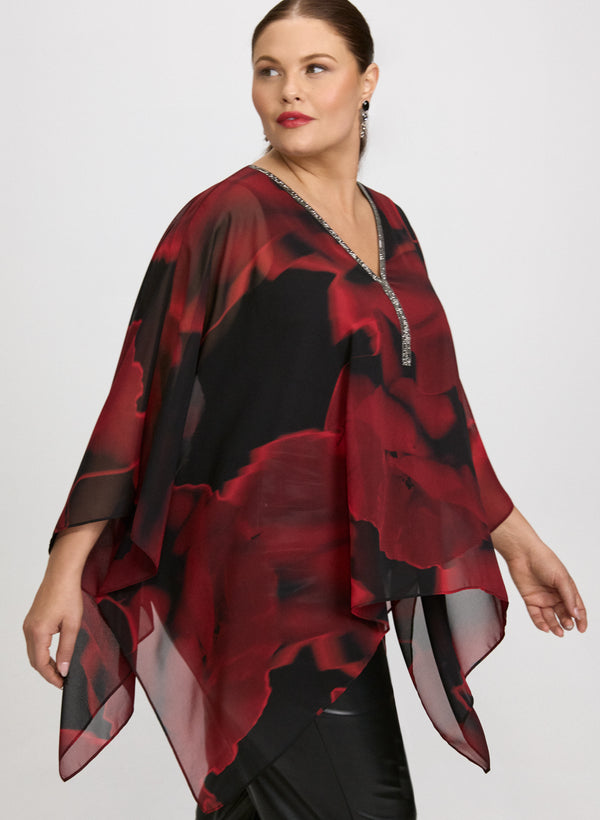 Laura Joseph Ribkoff - Floral Chiffon Blouse