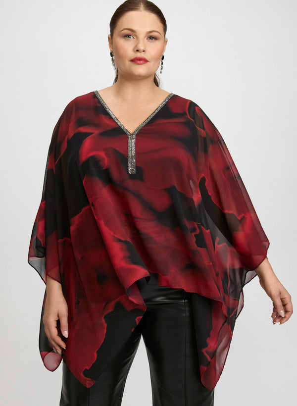 laura Joseph Ribkoff - Floral Chiffon Blouse