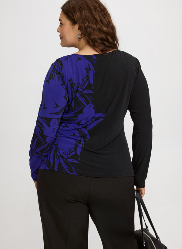 Laura Joseph Ribkoff - Floral Placement Print Top