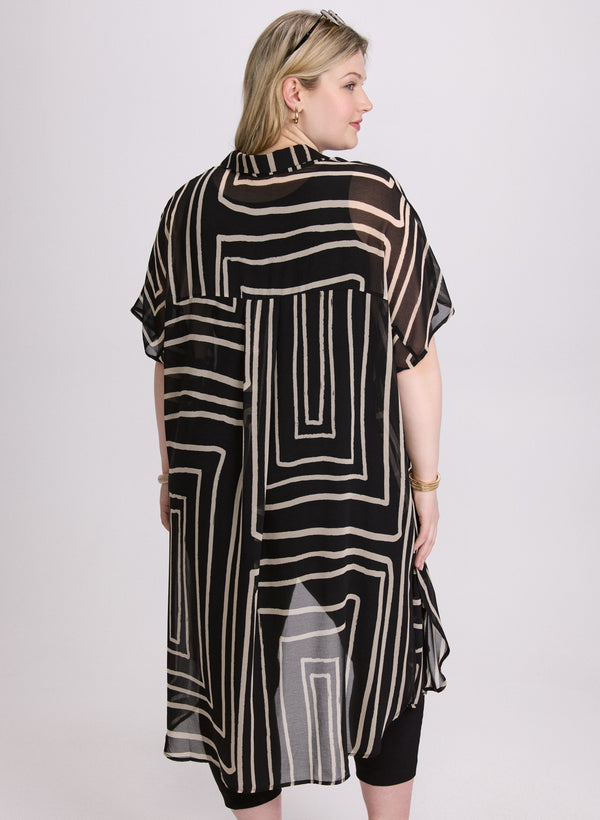 Laura Joseph Ribkoff - Geometric Button-Down Tunic
