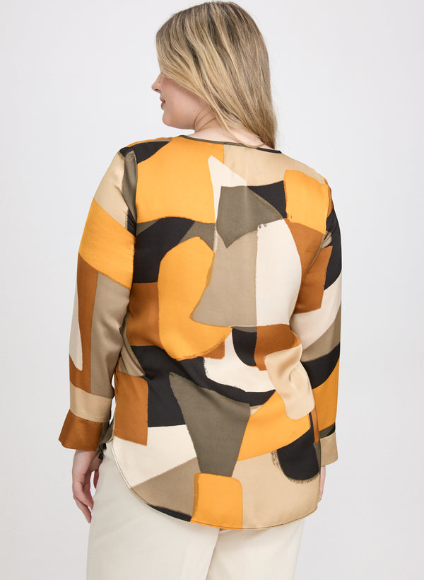Laura Joseph Ribkoff - Geometric Print Blouse