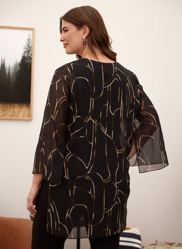 Laura Joseph Ribkoff - Kimono Sleeve Sequin Blouse