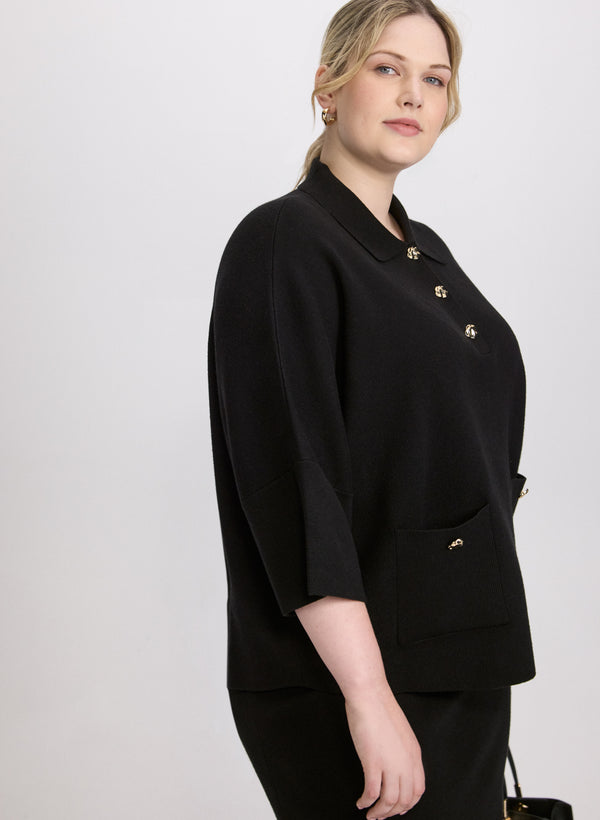 Laura Joseph Ribkoff - Knit Polo Sweater