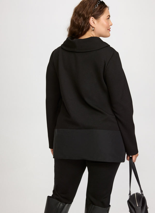 Laura Joseph Ribkoff - Nylon Detail Cowl Neck Top