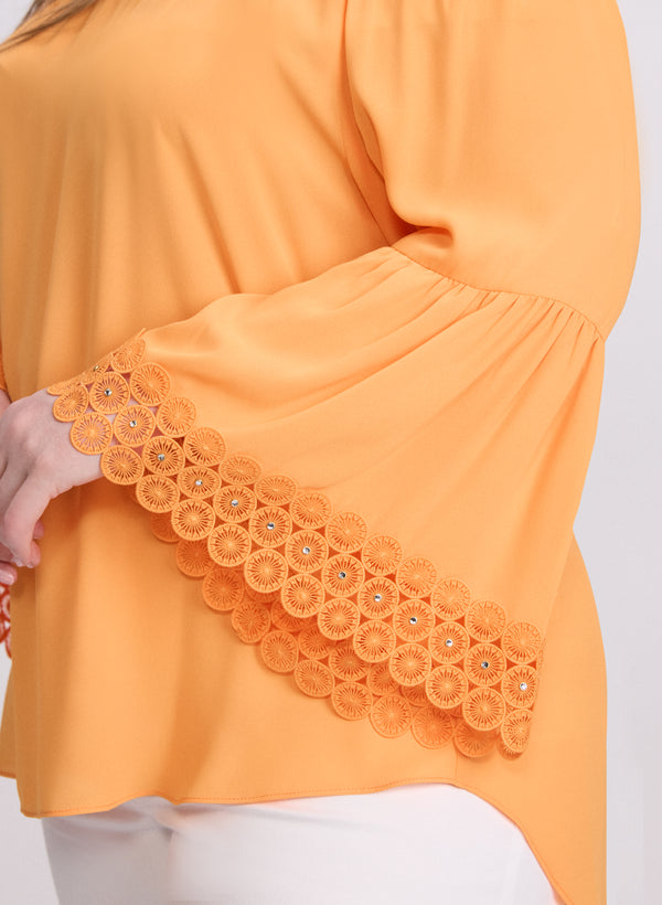 Laura Joseph Ribkoff - Off-Shoulder Lace Trim Blouse