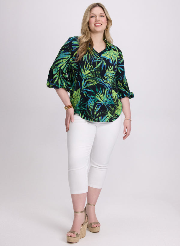 Laura Joseph Ribkoff - Palm Print Blouse