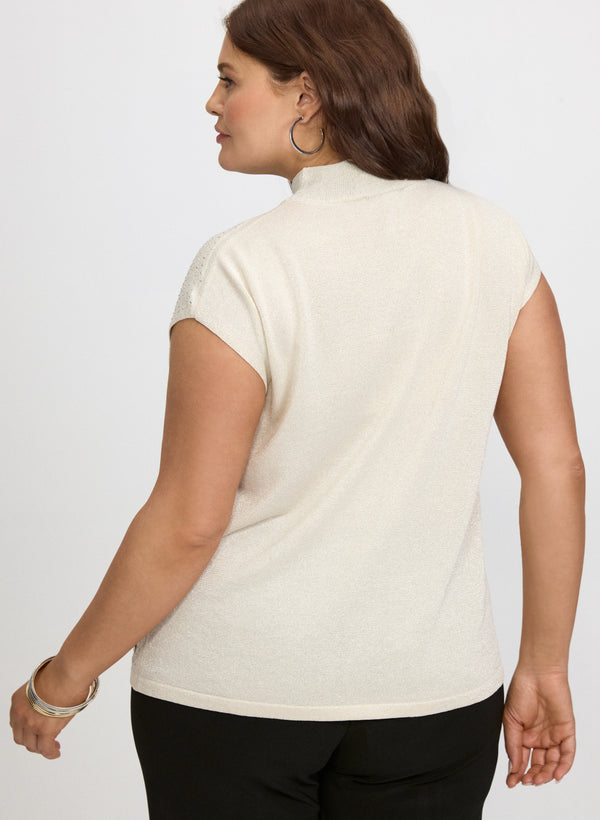 Laura Joseph Ribkoff - Rhinestone Detail Knit Top