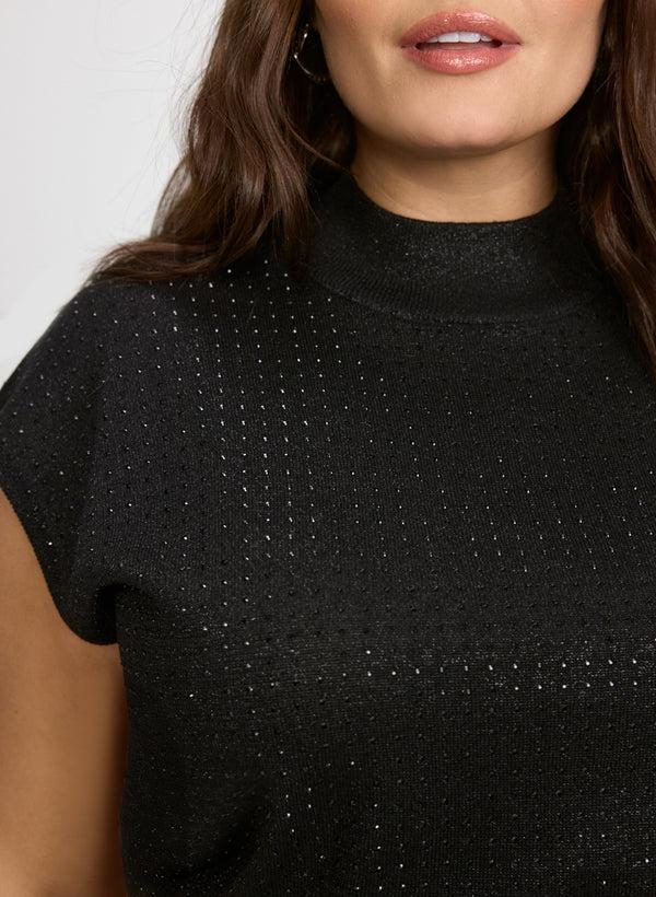 Laura Joseph Ribkoff - Rhinestone Detail Knit Top