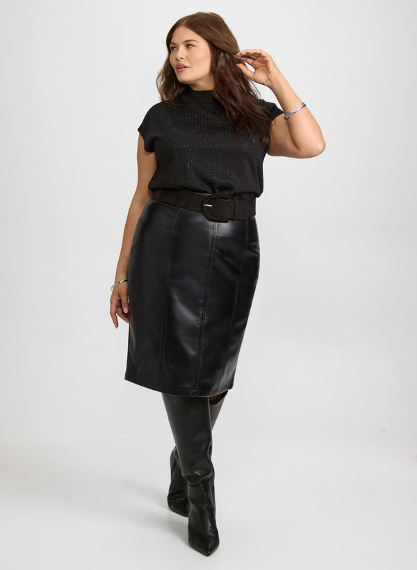 Laura Joseph Ribkoff - Rhinestone Detail Knit Top