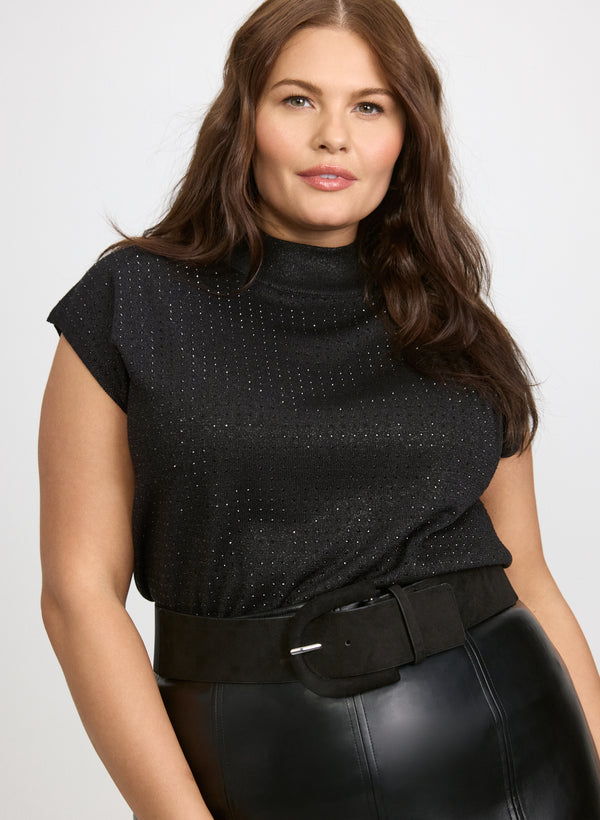 laura Joseph Ribkoff - Rhinestone Detail Knit Top